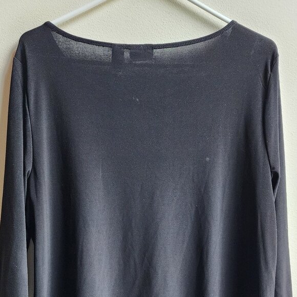 Easywear By Chico's Semi-Sheer Black Scoop Neck Blouse Size 2X - Picture 14 of 16